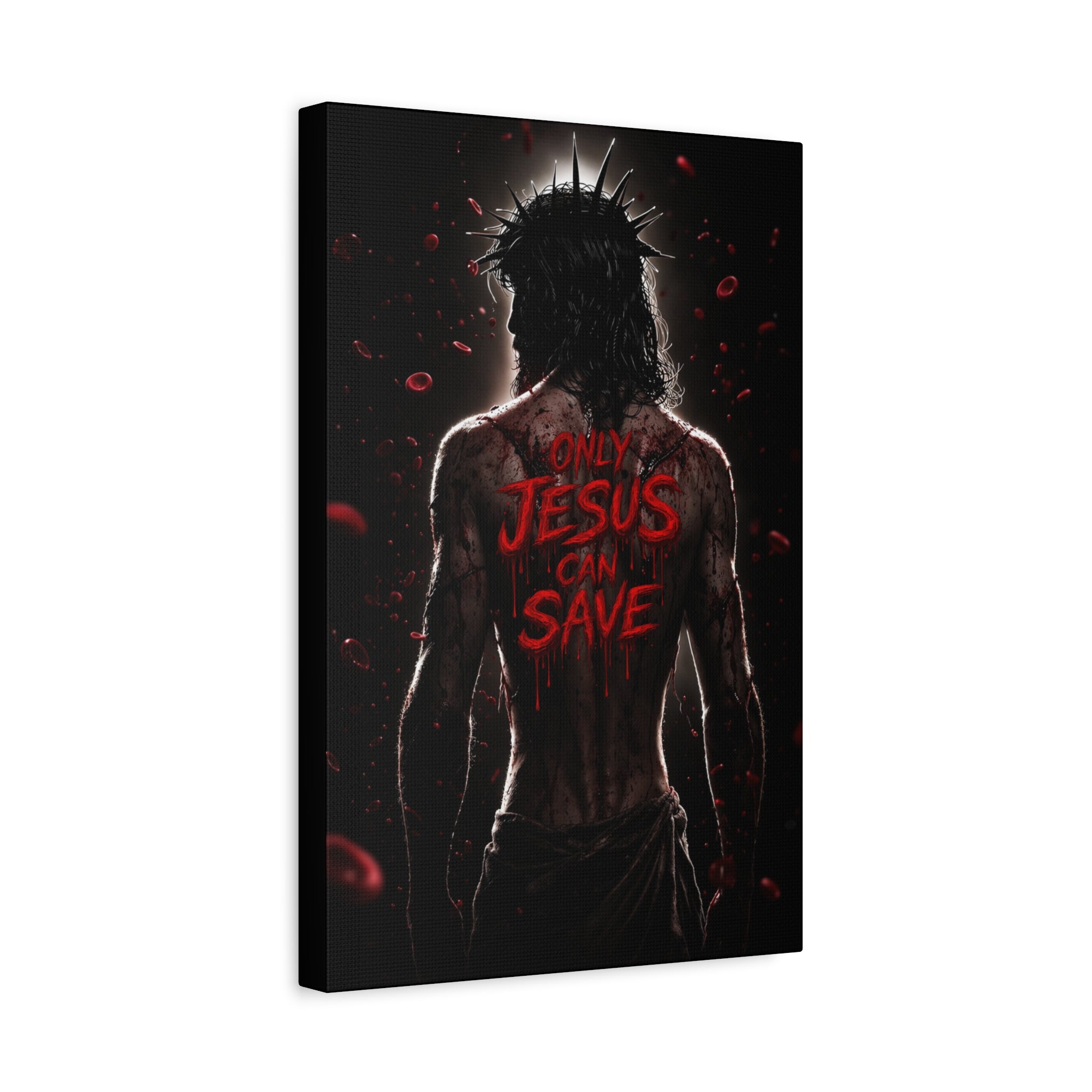 ONLY JESUS CAN SAVE BLOOD ART CANVAS POSTER
