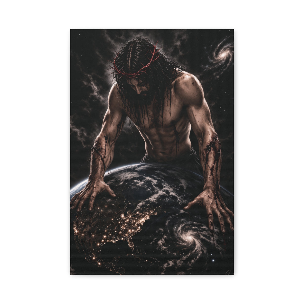 JESUS HEALING THE WORLD CANVAS POSTER