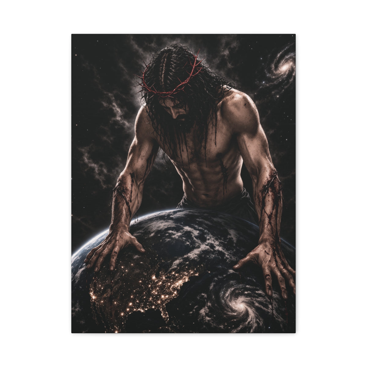 JESUS HEALING THE WORLD CANVAS POSTER